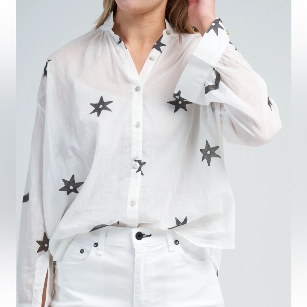 Alix of Bohemia kiki stargazer shirt - white black star